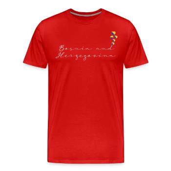 Bosnien und Herzegowina - Männer Premium Bio T-Shirt - Rot - Vorne - Damien (186cm)