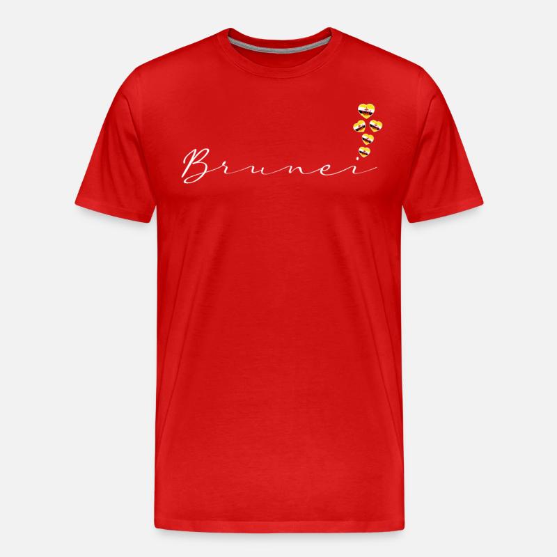 Brunei - Männer Premium Bio T-Shirt - Rot