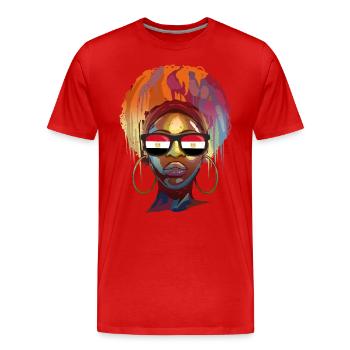Égypte - T-shirt bio Premium Homme - rouge - Devant - Damien (186cm)
