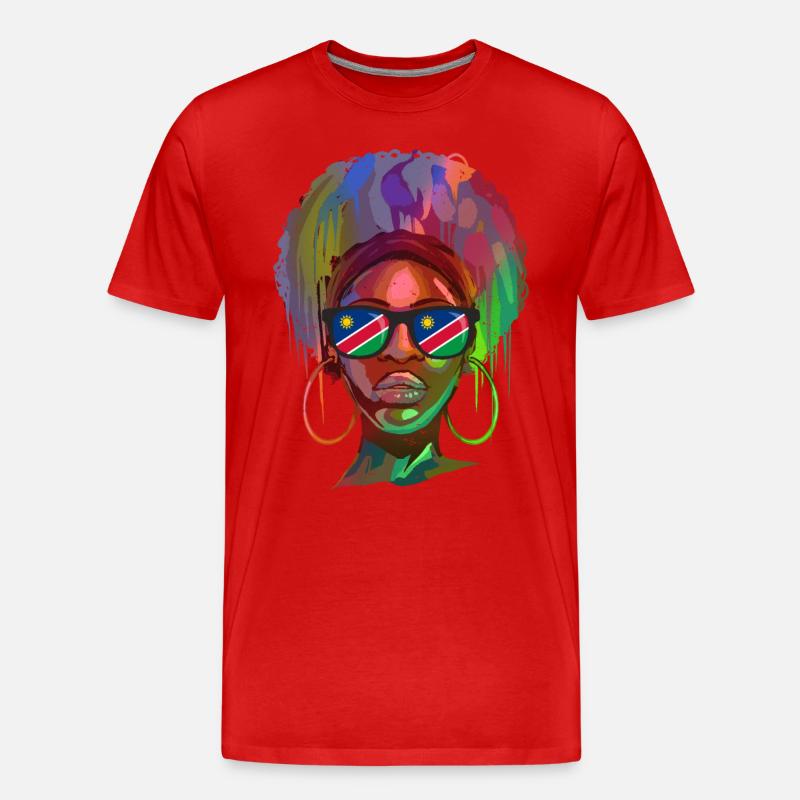 Namibia - Männer Premium Bio T-Shirt - Rot
