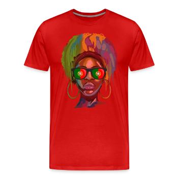 Portugal - Men's Premium Organic T-Shirt - red - Front - Damien (186cm)