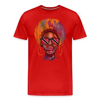 Trinité et Tobago - T-shirt bio Premium Homme - rouge - Devant - Damien (186cm)