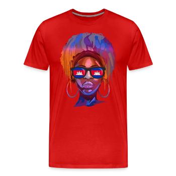 Cambodia - Men's Premium Organic T-Shirt - red - Front - Damien (186cm)