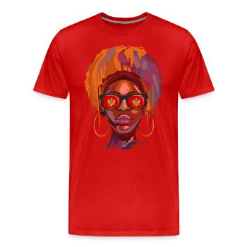 Montenegro - Men's Premium Organic T-Shirt - red - Front - Damien (186cm)