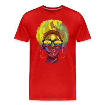 Ecuador - Männer Premium Bio T-Shirt - Rot - Vorne - Damien (186cm)
