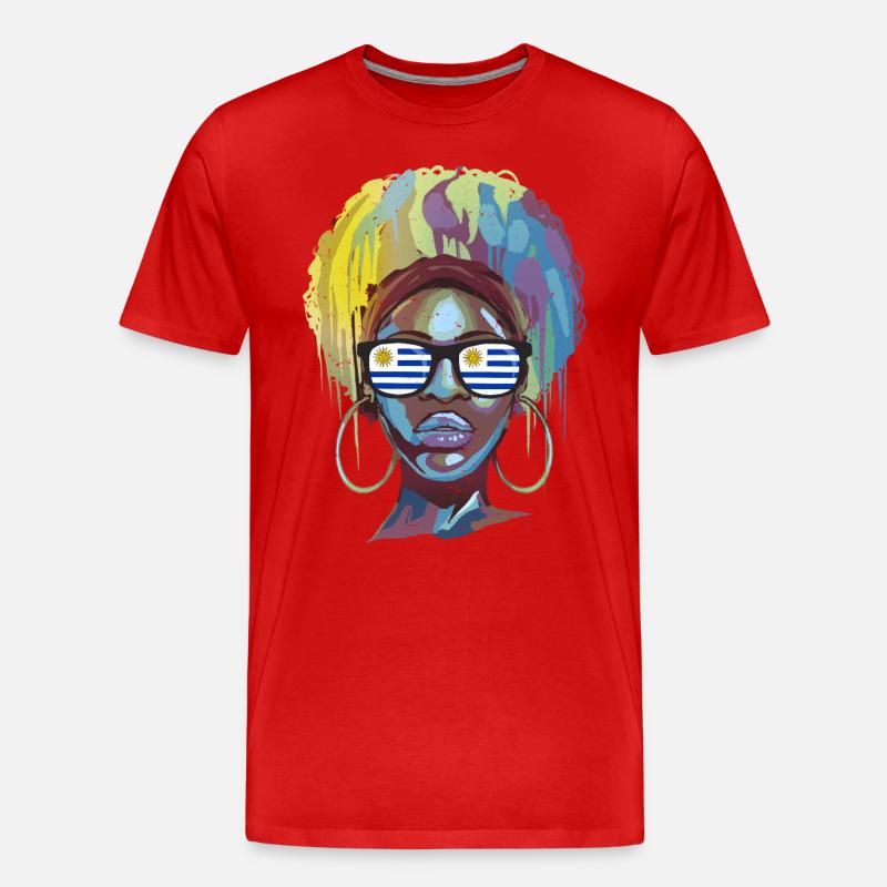 Uruguay - Männer Premium Bio T-Shirt - Rot