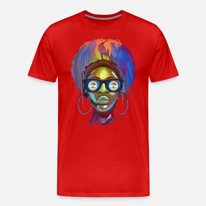 Belize - Männer Premium Bio T-Shirt - Rot