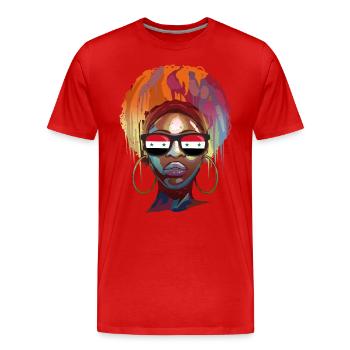 Syrie - T-shirt bio Premium Homme - rouge - Devant - Damien (186cm)