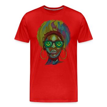 Mauritania - Men's Premium Organic T-Shirt - red - Front - Damien (186cm)
