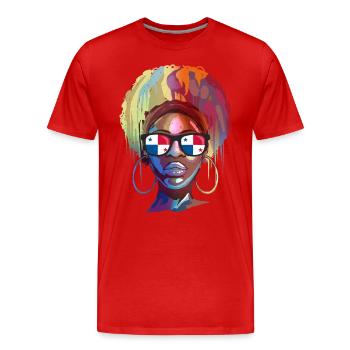 Panama - T-shirt bio Premium Homme - rouge - Devant - Damien (186cm)