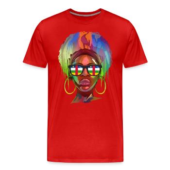 République Centrafricaine - T-shirt bio Premium Homme - rouge - Devant - Damien (186cm)