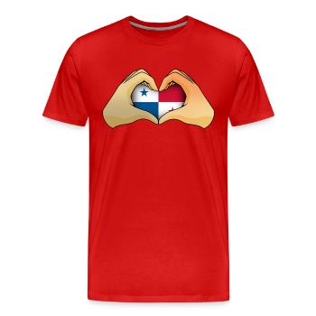 Panama - T-shirt bio Premium Homme - rouge - Devant - Damien (186cm)