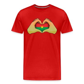 Burkina Faso - T-shirt bio Premium Homme - rouge - Devant - Damien (186cm)
