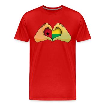 Guinée-Bissau - T-shirt bio Premium Homme - rouge - Devant - Damien (186cm)