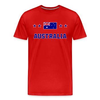 Australien - Männer Premium Bio T-Shirt - Rot - Vorne - Damien (186cm)