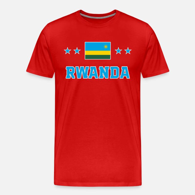 Ruanda - Männer Premium Bio T-Shirt - Rot
