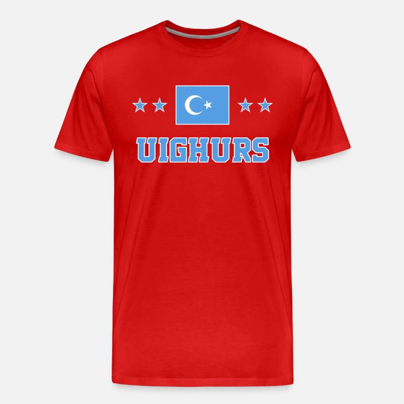 Uiguren - Männer Premium Bio T-Shirt - Rot