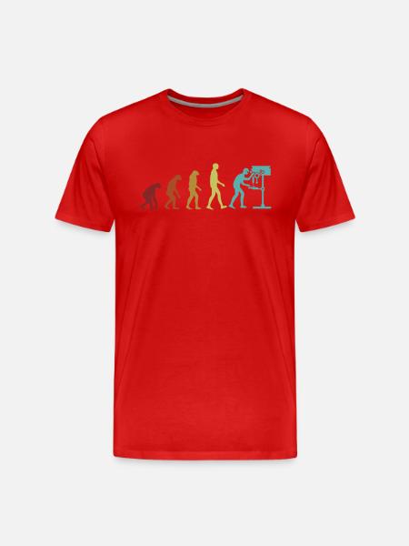Carpenter Evolution Schreiner Holzmechaniker - Männer Premium Bio T-Shirt - Rot