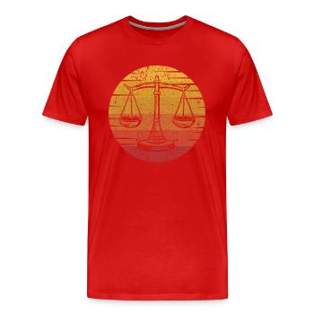 Retro Legal Counsel Attorney General Law - Men's Premium Organic T-Shirt - red - Front - Damien (186cm)