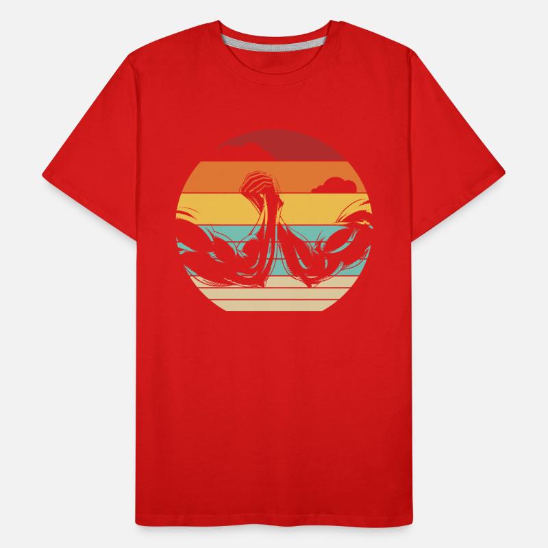 Bras d’exercice rétro de techniques de lutte à mains T-shirt bio Premium Homme