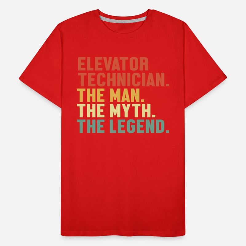 Elevator Technician Man Myth Legend Repair Men's Premium Organic T-Shirt