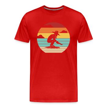 Rétro prospection mineur Exploitation des placeurs Exploitation de l’or Affinage - T-shirt bio Premium Homme - rouge - Devant - Damien (186cm)