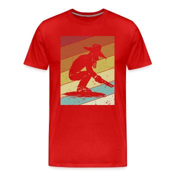 Rétro prospection mineur Exploitation des placeurs Exploitation de l’or Affinage - T-shirt bio Premium Homme - rouge - Devant - Damien (186cm)