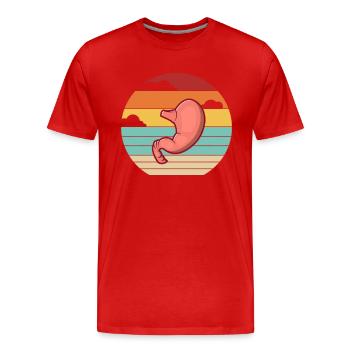 Retro Gastroenterologe Magenbypass Magen - Männer Premium Bio T-Shirt - Rot - Vorne - Damien (186cm)