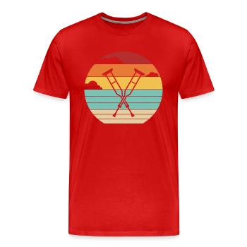 Retro Gebrochener Finger Gebrochener Arm Bein Gebrochener Knochen - Männer Premium Bio T-Shirt - Rot - Vorne - Damien (186cm)