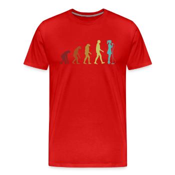 Evolution Opéra Maison Chanteur Ténor Chanteur Opéra - T-shirt bio Premium Homme - rouge - Devant - Damien (186cm)