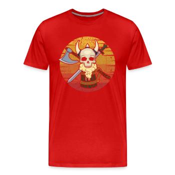 Retro LARPing Weapons Armor Character LARP - Men's Premium Organic T-Shirt - red - Front - Damien (186cm)