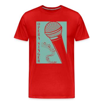 Chanteur d’opéra Chanteur d’opéra Chanteur ténor - T-shirt bio Premium Homme - rouge - Devant - Damien (186cm)