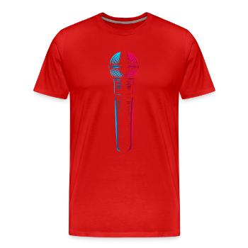 Opéra Chanteur Ténor Chanteur Amoureux Opéra - T-shirt bio Premium Homme - rouge - Devant - Damien (186cm)