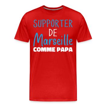 Child Humor Marseille Unterstützer von Marseille - Männer Premium Bio T-Shirt - Rot - Vorne - Damien (186cm)