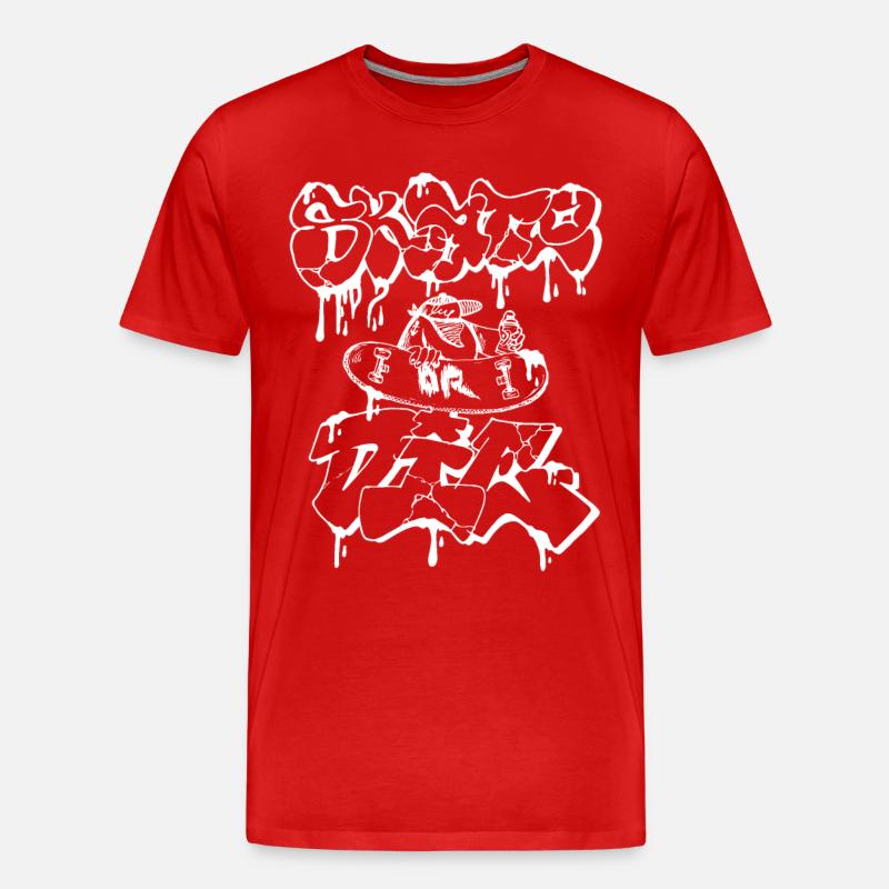 Schlittschuh oder stirb weiß - Männer Premium Bio T-Shirt - Rot