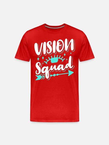 Augenarzt Brille Optometrist Vision Squad - Männer Premium Bio T-Shirt - Rot