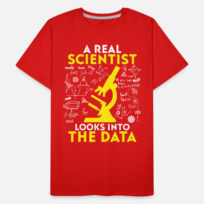A Real Scientist Looks Into the Data Men's Premium Organic T-Shirt