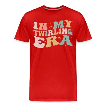 In My Twirling Era - Majorettes Baton Twirling - Men's Premium Organic T-Shirt - red - Front - Damien (186cm)