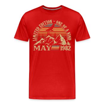 legenden geboren im mai 1982 geburtstag mai 1982 - Männer Premium Bio T-Shirt - Rot - Vorne - Damien (186cm)