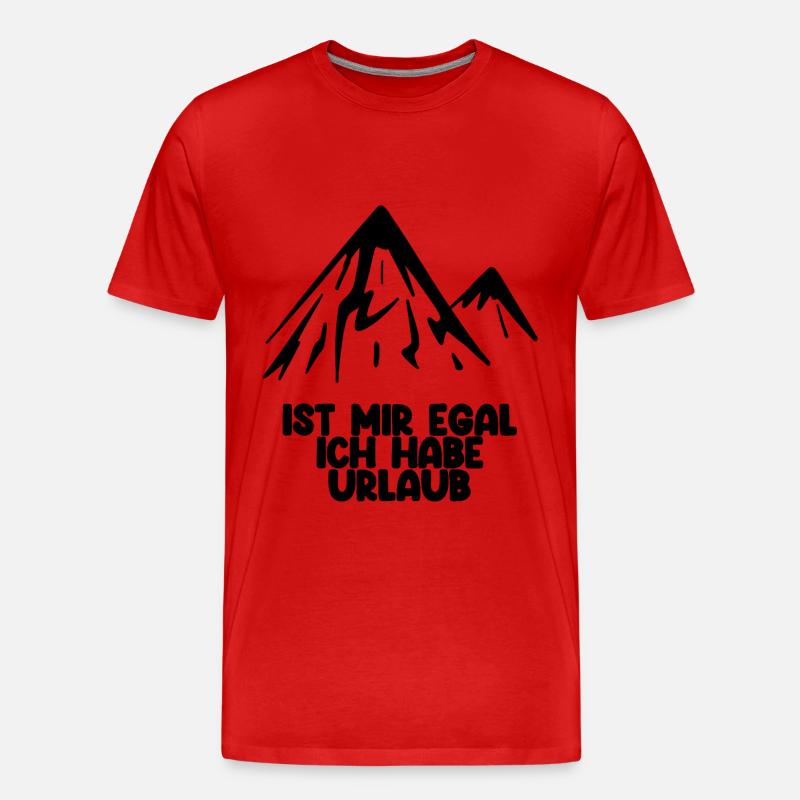 Urlaub - Männer Premium Bio T-Shirt - Rot