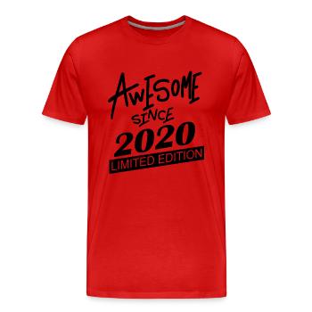 2020 - Vintage 2020 - Fantastic since 2020 - Men's Premium Organic T-Shirt - red - Front - Damien (186cm)