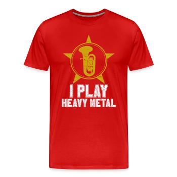 Tuba - Männer Premium Bio T-Shirt - Rot - Vorne - Damien (186cm)