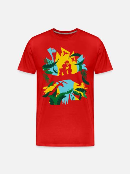 Jungle gorilla - Men's Premium Organic T-Shirt - red