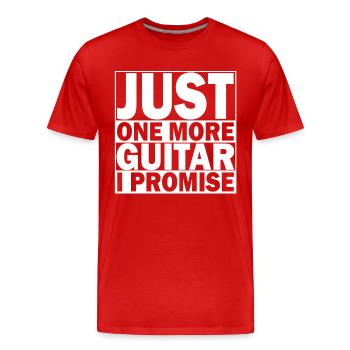 Cooles und lustiges Shirt Design Nur noch eine Gitarre Ich verspreche das TShirt der Männer - Männer Premium Bio T-Shirt - Rot - Vorne - Damien (186cm)