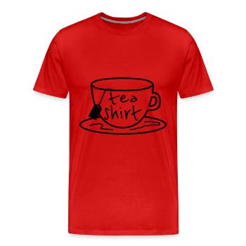 TEE-SHIRT TEA - T-shirt bio Premium Homme - rouge - Devant - Damien (186cm)