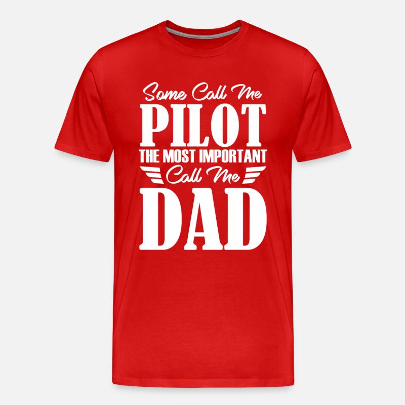 Pilot Far Far Plane Glider Copilot - Herre Premium T-shirt økologisk - rød