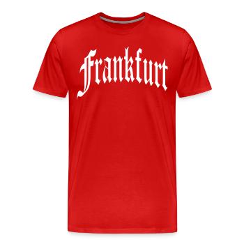 Frankfurt - Men's Premium Organic T-Shirt - red - Front - Damien (186cm)