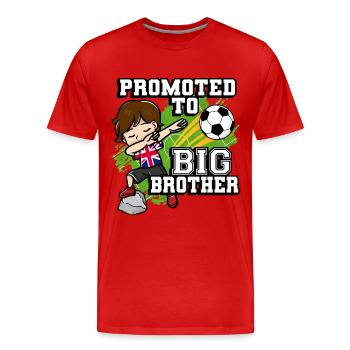 Promu au big brother soccer player United - T-shirt bio Premium Homme - rouge - Devant - Damien (186cm)
