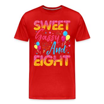Sweet Sassy And Eight Sprinkles Delicious - Männer Premium Bio T-Shirt - Rot - Vorne - Damien (186cm)