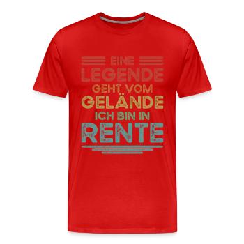 Verabschiedung Rente Renteneintritt Retro Rentner - Männer Premium Bio T-Shirt - Rot - Vorne - Damien (186cm)
